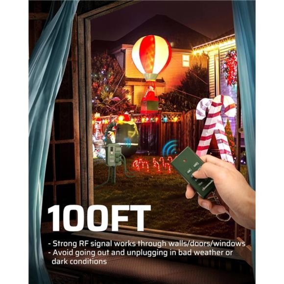 DEWENWILS Outdoor Power Stake Timer Waterproof, Photocell Dusk to Dawn - Picture 3 of 6